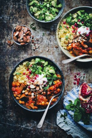 Moroccan Aubergine & Chickpea Stew